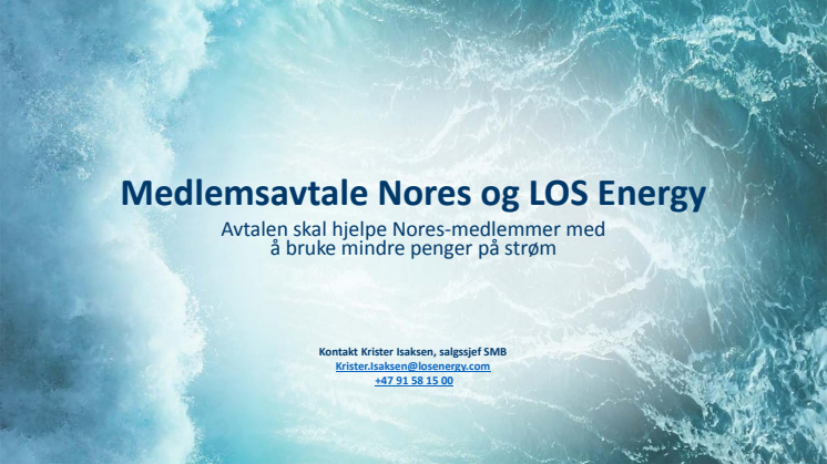 LOS Energy og medlemsavtale med Nores