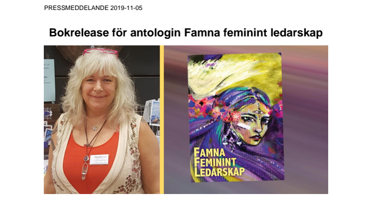 Bokrelease för antologin Famna feminint ledarskap