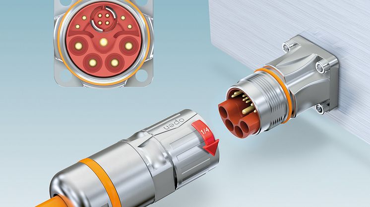 New M23 hybrid plug-in connectors for signal, data, and power transfer