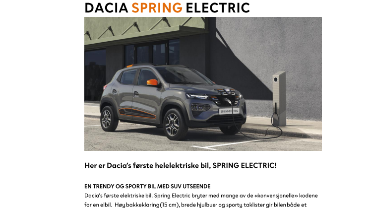 Dacia SPRING ELECTRIC