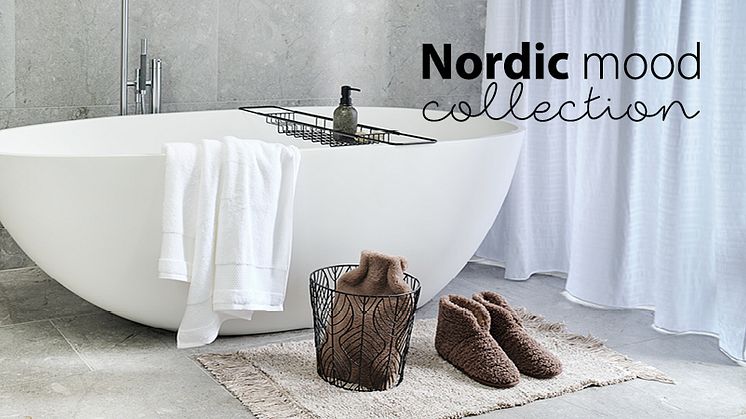 La nuova collezione Nordic Mood di JYSK porta un'accogliente atmosfera autunnale in ogni bagno.
