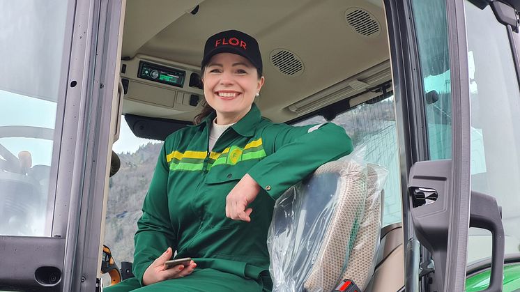 Marianne Nordhus er en av bøndene som kjører traktor helt inn til Oslo. Hun har kjørt fra Halsnøy sør i Vestland. 