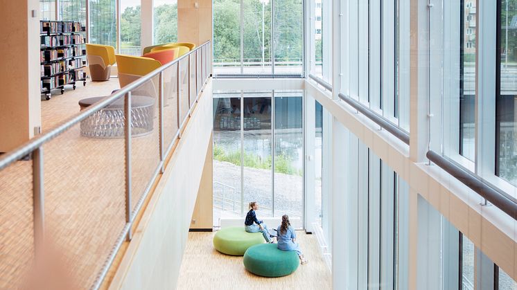 Stadsbibliotekets nya lokaler i Kulturkvarteret.