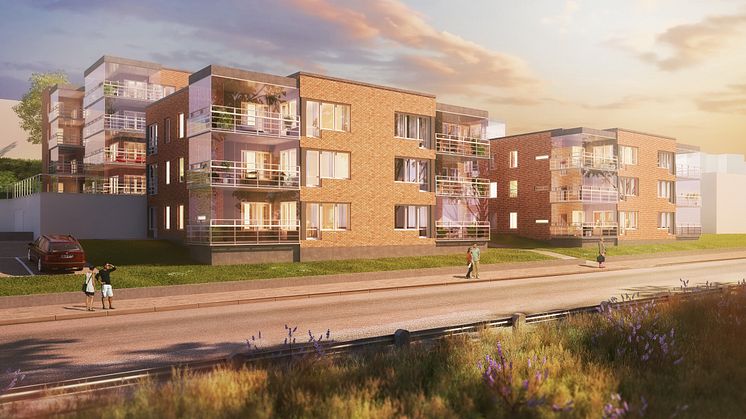 HSB byggstartar 35 lägenheter i brf Solgläntan i Södra Haga Sundsvall