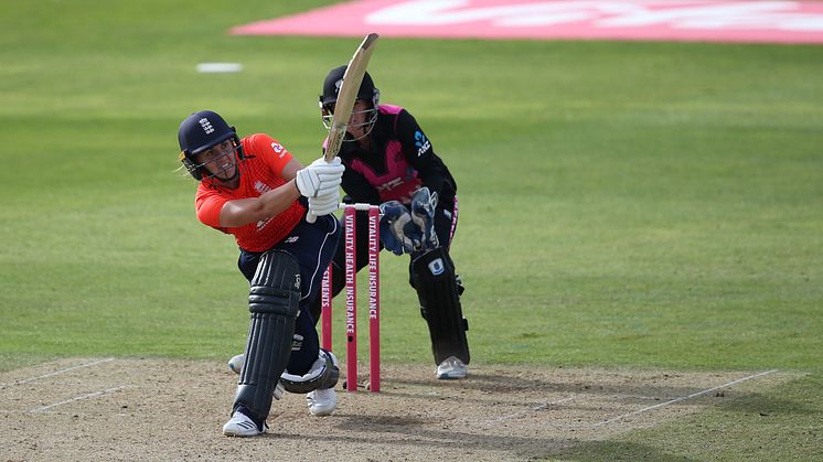 Nat Sciver made 59 in England's second game. Photo: Getty Images.