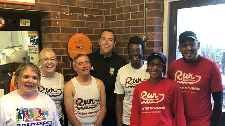 Members of the Run Birmingham group at Chester Road railway station