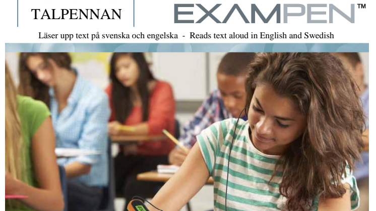 Talpennan EXAM PEN - läser upp text på svenska och engelska i pennan - ingen dator behövs
