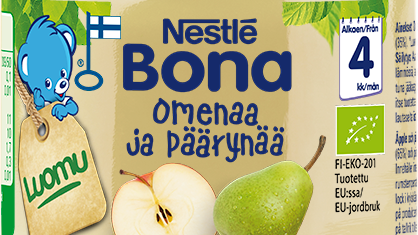 Nestlé tuo markkinoille ensimmäiset Suomessa valmistetut luomulastenruuat purkissa