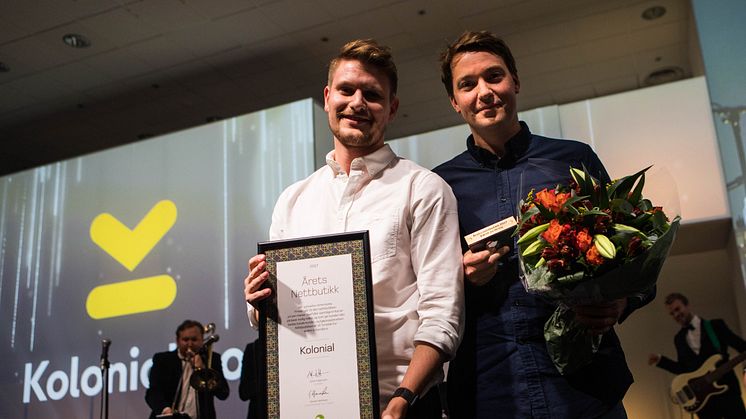 Kolonial.no - Årets nettbutikk. F.v. Andreas Skaranger og Christian Mikalsen