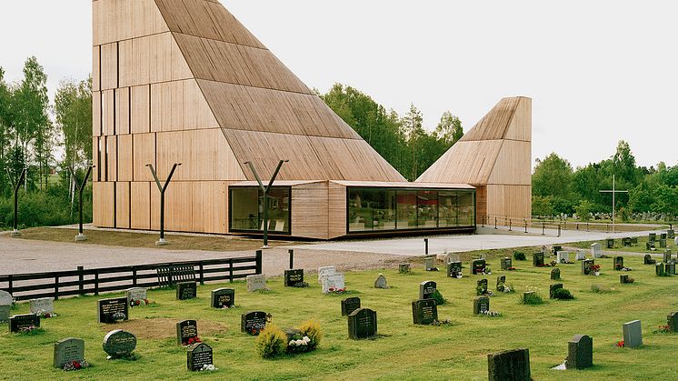 	Våler kyrka i Norge av Espen Surnevik, ett av de 134 tävlingsbidrag som inkommit till Nordic Architecture Fair Award. Foto: Rasmus Norlander.