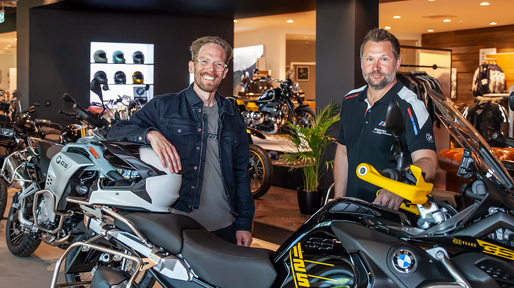 Linus Lidalen, varumärkesansvarig BMW Motorrad norra Europa och David Johansson, vd Ride Nordic