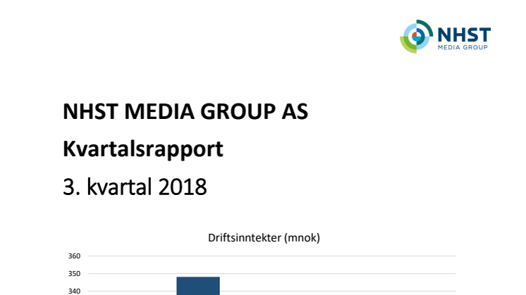 NHST Media Group - Kvartalsrapport 3. kvartal 2018