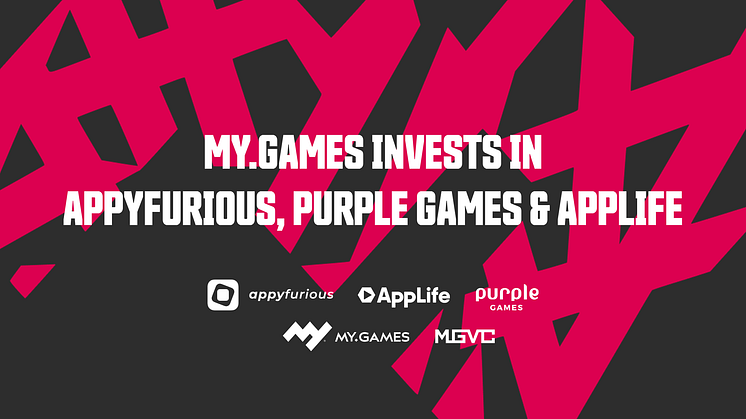 MY.GAMES invests in mobile studios Appyfurious, Purple Games and AppLife