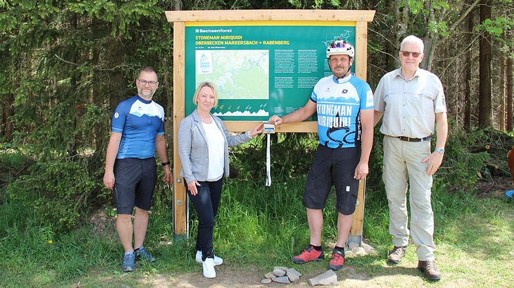 der 10. Checkpoint des Stoneman Miriquidi MTB am Oberbecken Markersbach (Foto: TVE)