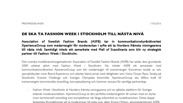 De ska ta Fashion Week i Stockholm till nästa nivå