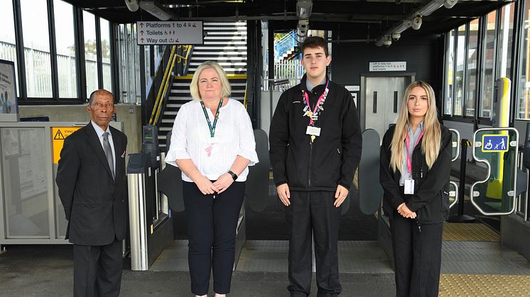 Colleagues from Govia Thameslink Railway (GTR) gather to mark World Suicide Prevention Day. More images below.