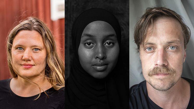 Anna Rosling Rönnlund, Ikram Abdulkadir och David Lundmark tar hem årets Dokumentärfotopris. Foto: Jann Lipka, Salma Abdulkadir och David Lundmark.