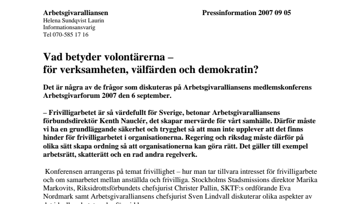 Vad betyder volontärerna - för verksamheten, välfärden och demokratin?