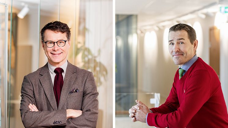 Arvid Liepe, ekonomi- och finanschef, och Staffan Fredlund, miljö- och klimatchef på Wihlborgs 