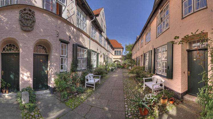 Füchtingshof er en af de gårde, der gemmer sig bag facaderne i Lübeck