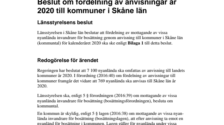 Här kan du ta del av Länsstyrelsens beslut