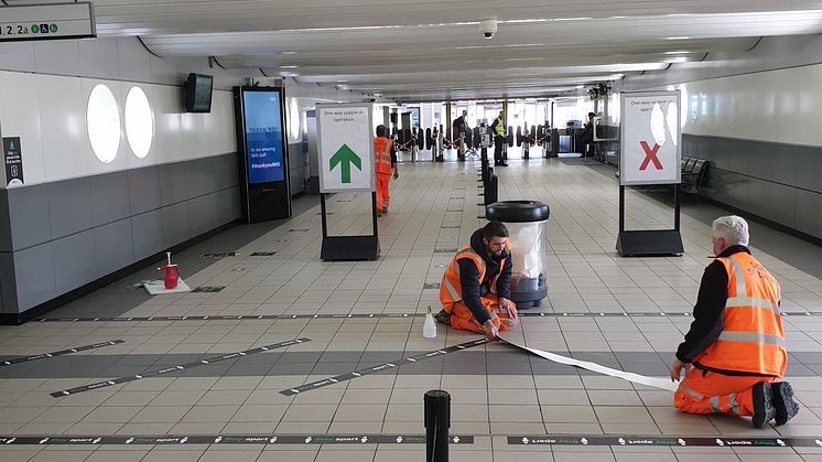 New signage being installed at Milton Keynes station