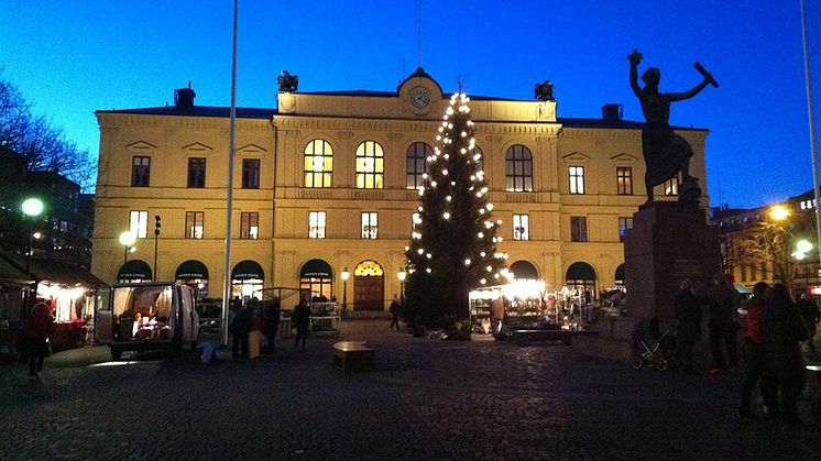 Tidigare julgran på Stora torget i Karlstad