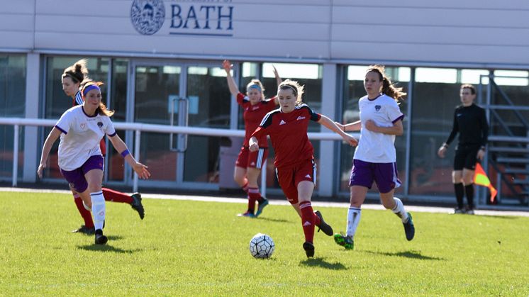 Northumbria University Women's Football Team on the ball