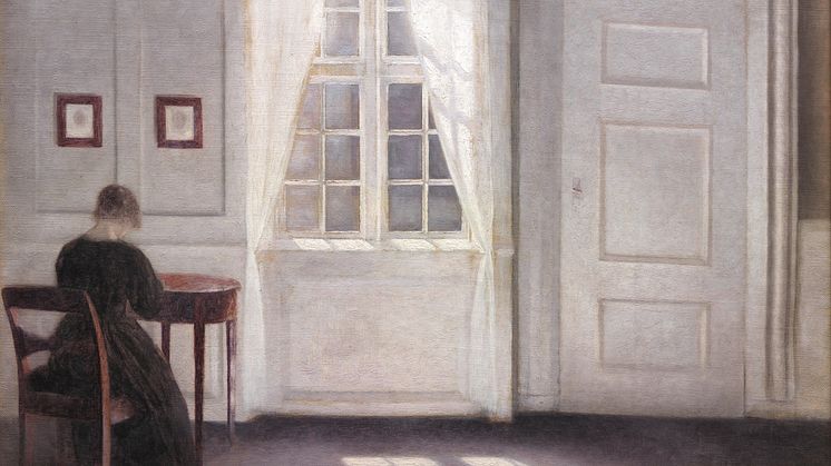 "En stue i Strandgade med solskin på gulvet” af Vilhelm Hammershøi fra 1901