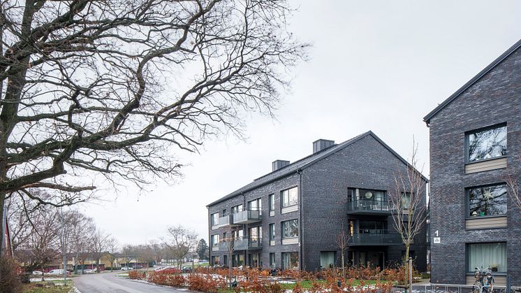 LINK Arkitektur står bakom de nya hyresrätterna på Lilla Klockgatan, som nu erhåller Bjuv kommuns arkitekturpris. Foto: Felix Gerlach