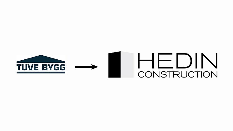 Tuve Bygg byter namn till Hedin Construction och får ny VD