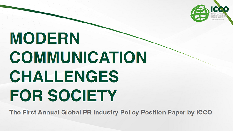 ICCO 'Modern Communication Challenges for Society’ white paper