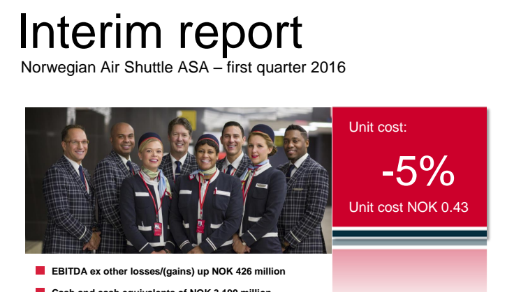 Norwegian Q1 2016 Report 