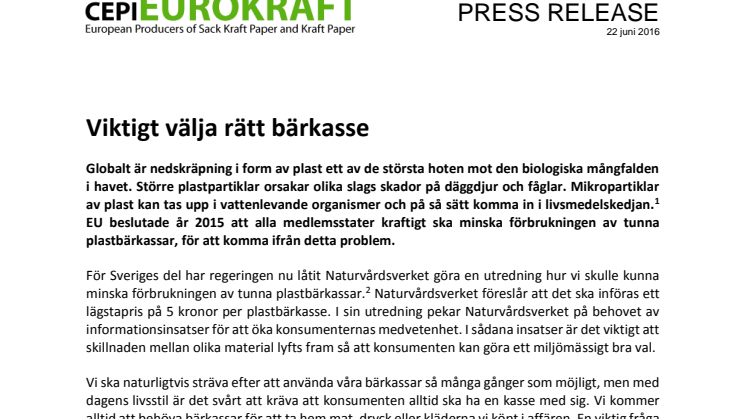 Viktigt välja rätt bärkasse