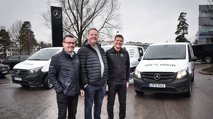 Eldrivna Mercedes-Benz eVito levererades till Budcompaniett i Stockholm