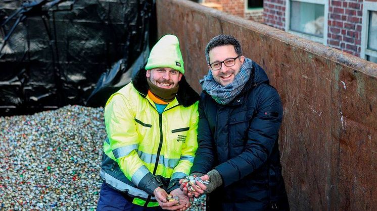 Weltrekordhalter Ingo Petermeier und Carsten Frederik Buchert von der Felix Burda Stiftung