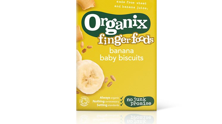 Organix Banaanikeksit (banana baby biscuits) Alkaen 7 kuukautta  