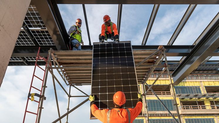 Opsætning af tag med solceller