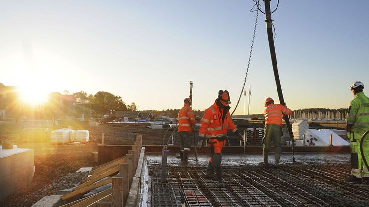 Concrete work. Photo: Peab