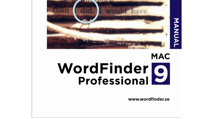 Manual för WordFinder 9 Professional, Mac