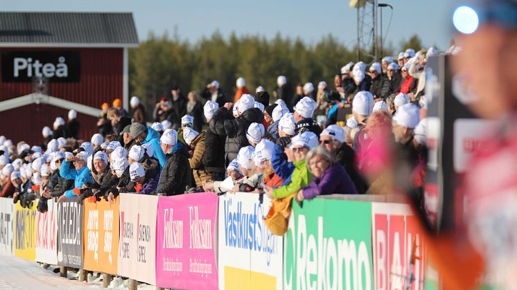 SM-veckan i Piteå blev en folkfest och en oförglömlig avskedsfest för skiddrottningen Charlotte Kalla. Foto: Magnus Johansson