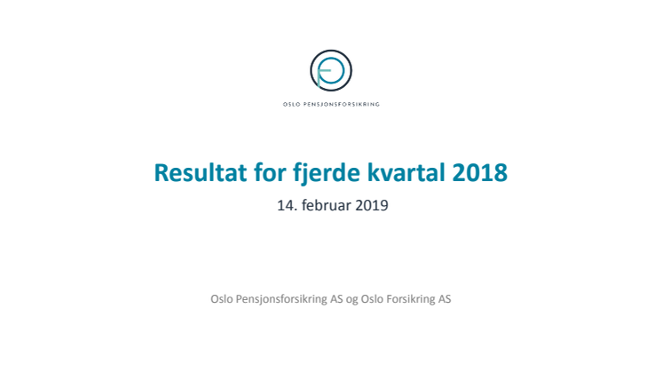 OPFs resultatpresentasjon Q4 2018