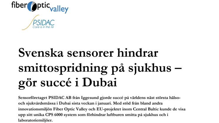 Svenska sensorer hindrar smittospridning på sjukhus – gör succé i Dubai