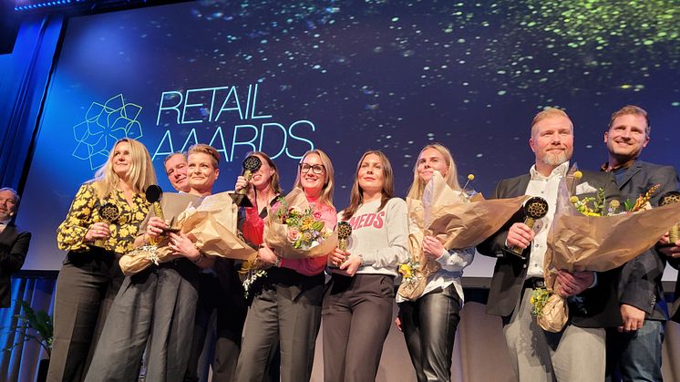 Vinnare under prisutdelningen på Retail Awards. Synsam vann kategorin Årets Hållbarhetssatsning.