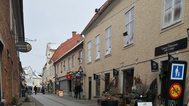 Storgatan i Vadstena med markvärme