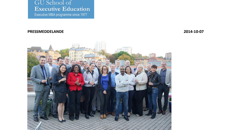 Executive MBA-programmet 2014-2016 har börjat i Göteborg