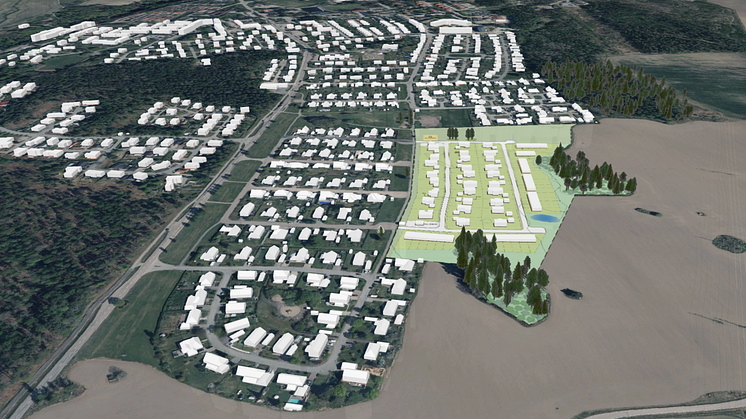 På torsdagens byggnadsnämnd togs bland annat beslut om granskning för detaljplanen som visar hur sydöstra delen av Skultuna kan växa med cirka 60 nya bostäder. Den ljusgrön ytan på kartan visar den nya delen av Prästgärdet.