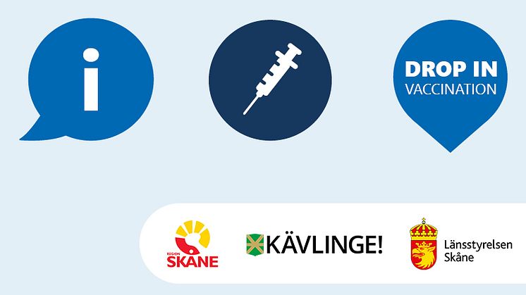 Informationshub och vaccinations-drop-in i samarbete mellan Region Skåne, Kävlinge kommun och Länsstyrelsen i Skåne