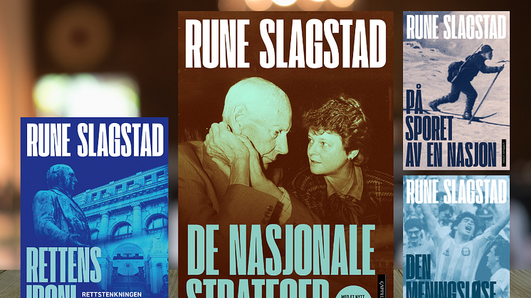 Cappelen Damm har i løpet av de siste årene utgitt nye, reviderte utgaver av Rune Slagstads bøker Den meningsløse sporten, På sporet av en nasjon og Rettens ironi, og følger denne høsten opp med ny utgave av De nasjonale strateger