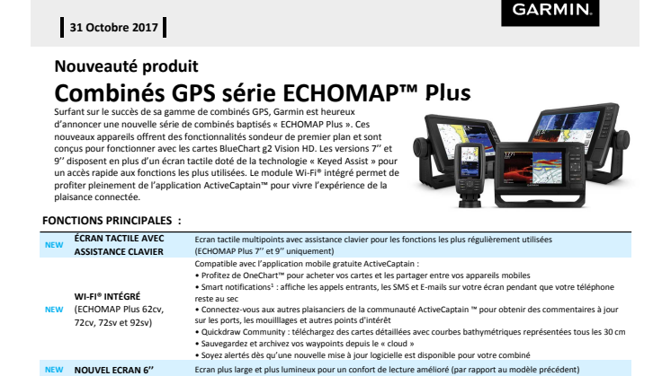 Fiche Technique EchoMAP Plus série